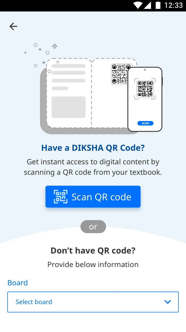 QR scan (or) Board / Medium / Class — Proposed design — visual & experience uplift
